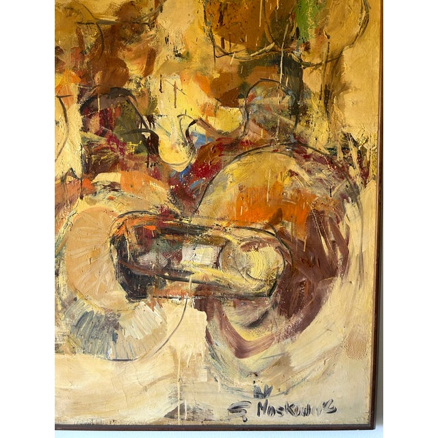 Mid-Century West Coast Abstract Expressionist Painting by Selma Moskowitz (1928–2018) For Sale - Image 16 of 17