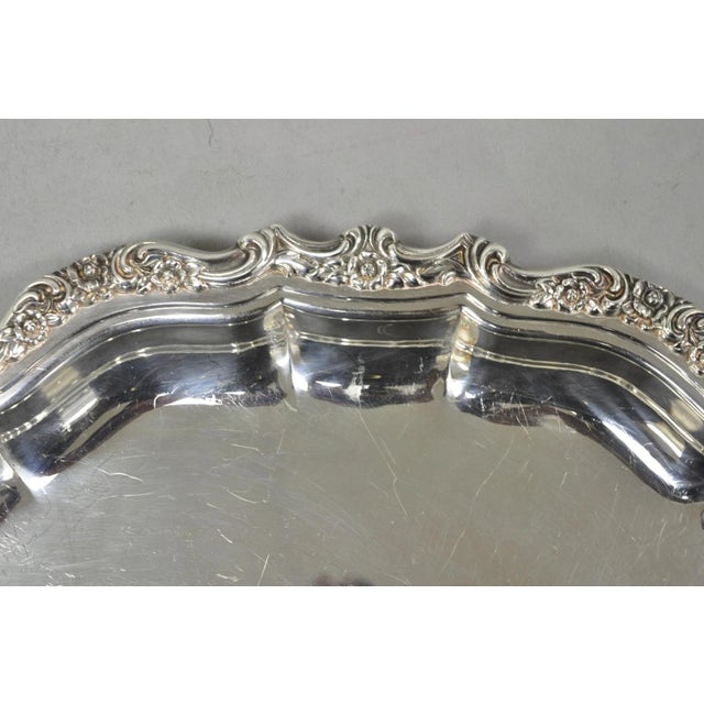 Mid 20th Century International Silver "Countess" Silver Plated Small Bar Tray Serving Platter For Sale In Philadelphia - Image 6 of 12