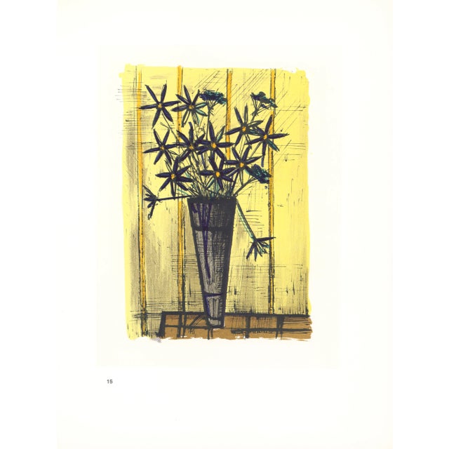 1967 Lithograph #15 "Bouquet of Flowers" by Bernard Buffet For Sale