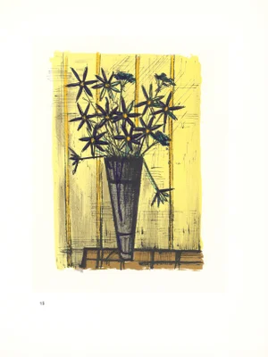 1967 Lithograph #15 "Bouquet of Flowers" by Bernard Buffet