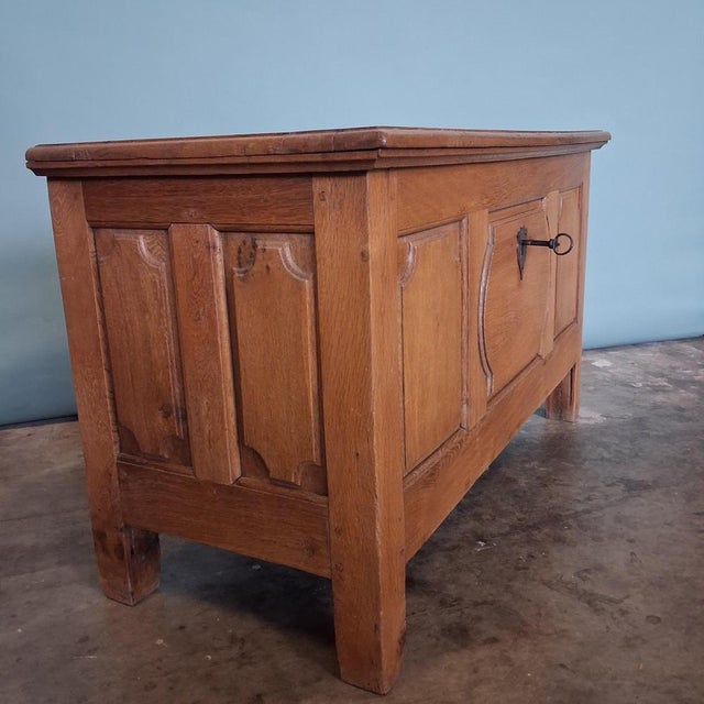 Antique Oak Chest with Iron Hardware, 18th-19th Century For Sale - Image 6 of 18