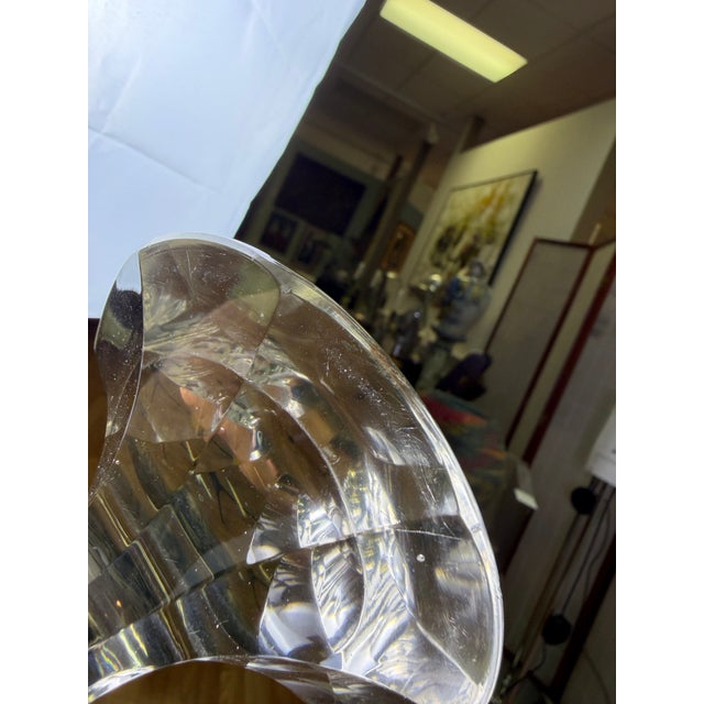 Transparent Vintage Moser "Splendid" Crystal Stemware Goblet With 24k Gold Rim For Sale - Image 8 of 9