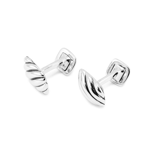 Modern Men’s David Yurman 925 Sterling Silver Sculpted Cable Cushion Cufflinks, A Pair For Sale - Image 3 of 8