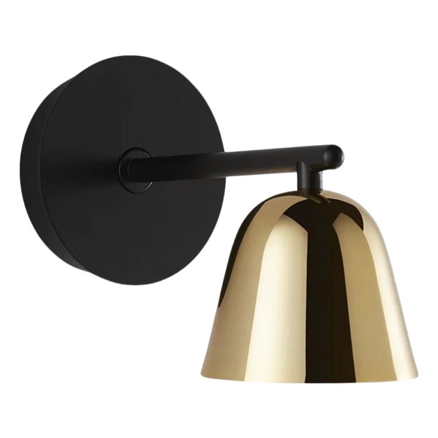 Lighto a Black Matte-Golden Glossy Cup Wall Lamp by Jaime Hayon for Parachilna For Sale