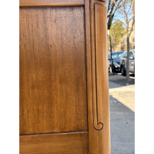 French Provincial Dresser Chest | Louis XV Style Serpentine Dresser | Vintage Wooden Tallboy Chest | Traditional Bedroom Storage Furniture For Sale - Image 4 of 11