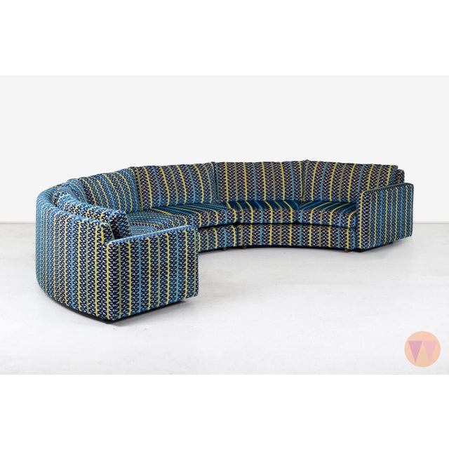 Milo Baughman Curved Sectional Sofa | Chairish