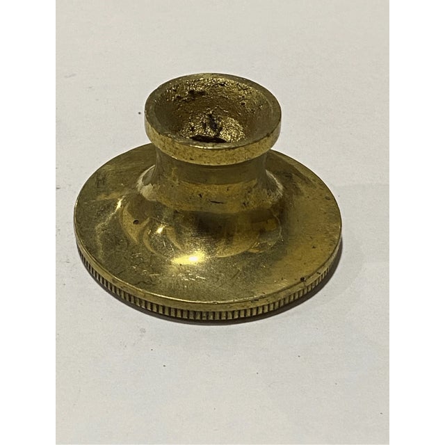 Vintage Solid Brass Chandelier Light Part Bobeche For Sale - Image 4 of 7