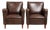 Vintage English Sheepskin Lounge Chairs, Set of 2 For Sale