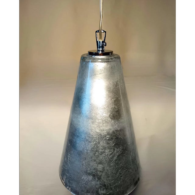Metal Vintage Pendant Light in Murano Glass, 1990s For Sale - Image 7 of 12