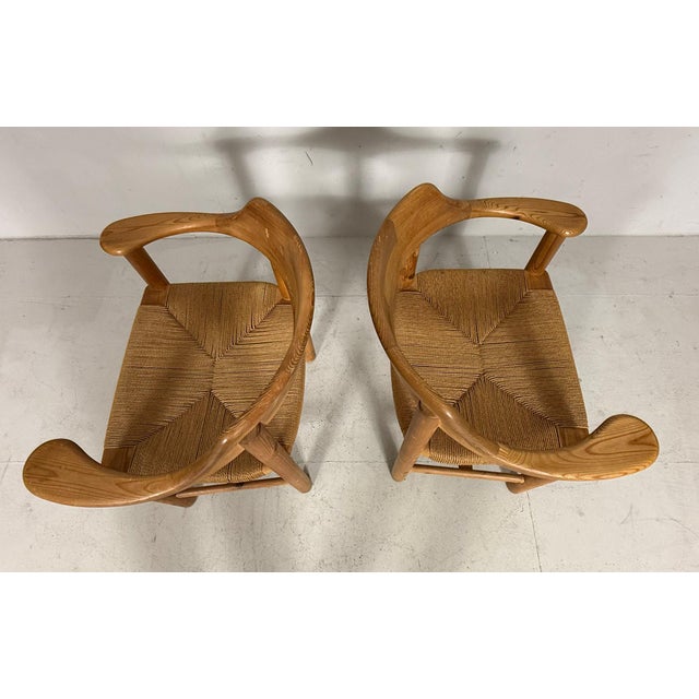 Dining Chairs in Pine and Paper Cord by Rainer Daumiller and Poultries Pedersen for Grammrode, 1970s, Denmark, Set of 4 For Sale - Image 11 of 17