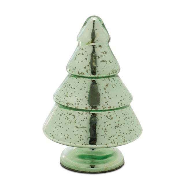 Contemporary Mercury Glass Christmas Tree (Set of 2) For Sale - Image 3 of 3