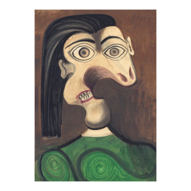 1954 Pablo Picasso Lithograph "La Guerre Il" (Portrait of Dora Maar Il) For Sale