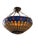 Bauhaus Vintage Colorful French Stained Glass Bowl/ Pendant Light Fixture For Sale - Image 3 of 18