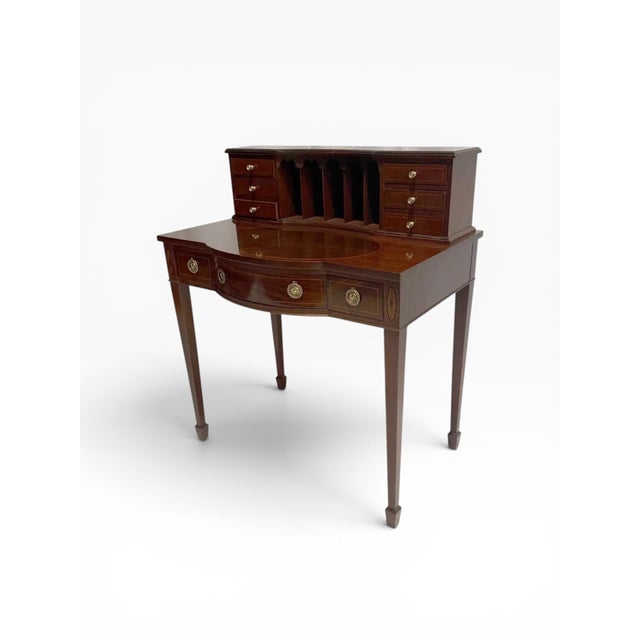 Brown 1980s Baker Furniture Federal Style Ladies Writing Desk For Sale - Image 8 of 13