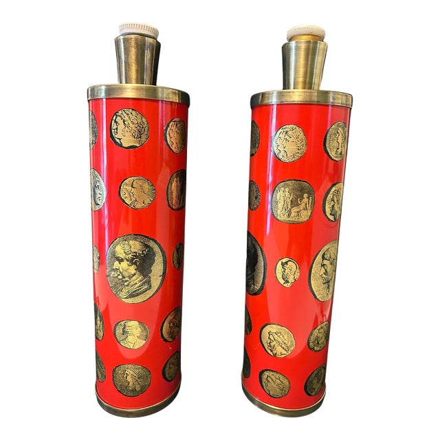 Pair of Vintage Fornasetti Table Lamps For Sale