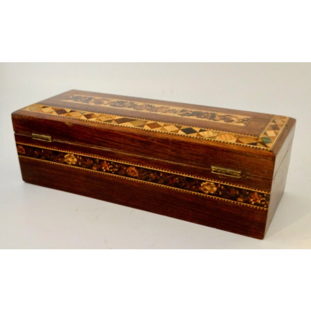 Late 19th Century Antique English Micro Mosaic Tunbridge Box For Sale - Image 5 of 11