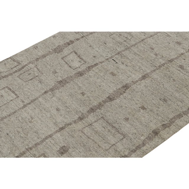 Rug & Kilim Rug & Kilim’s Modern Moroccan Style Rug With Beige and Gray Geometric Patterns For Sale - Image 4 of 8