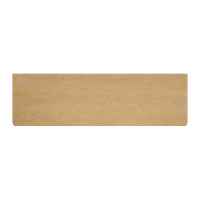 Wood Lennon 60 in. W Rectangular Wood 6 Drawer Rounded Leg Dresser, Light Natural Wood For Sale - Image 7 of 8