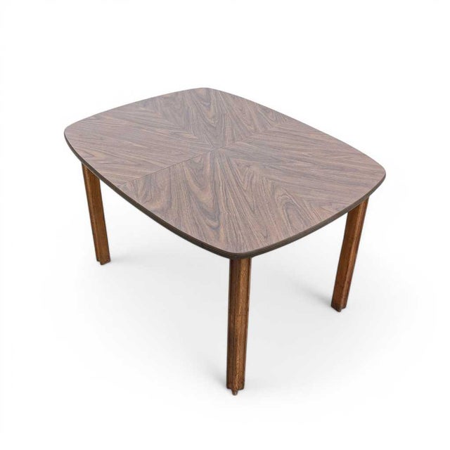 Mid-Century Modern Walnut-Look Laminate Dining Table For Sale - Image 10 of 16