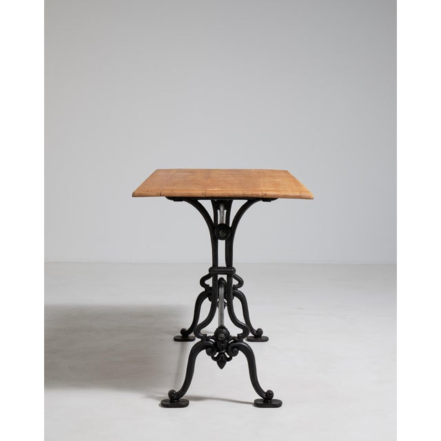 Cast Iron Bistro Table, Antique, France, Early 20th Century For Sale - Image 12 of 15
