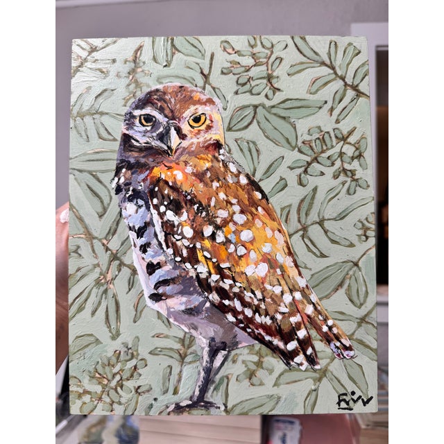 Impressionist “Woodland Owl” Acrylic Painting For Sale - Image 3 of 8