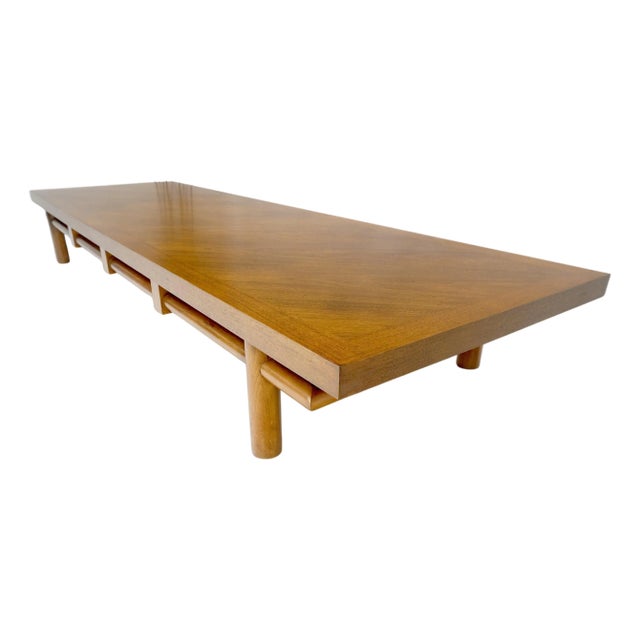 Gibbings for Widdicomb Light American Walnut Giant 9.5' Long Coffee Table For Sale