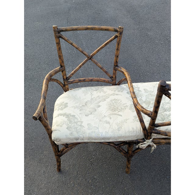 Vintage Bent Bamboo Gossip Bench | Tête-À-Tête | Face-to-Face Sette For Sale In Washington DC - Image 6 of 8
