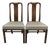 Pair of Late 20th Century French Provincial Walnut Upholstered Side Chairs For Sale