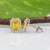 Modern 2.8Ct Yellow Sapphire Stud Earrings With Earth-Mined Diamond Accents: 14k Gold, A Pair For Sale - Image 3 of 5