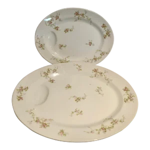 Antique 1903 Haviland Limoges Meat Platters - a Pair