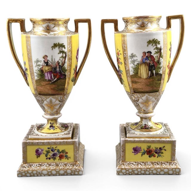 Architectural Porcelain Urns by Helena Wolfsohn for Dresden, 1880s, Set of 2 For Sale - Image 14 of 14