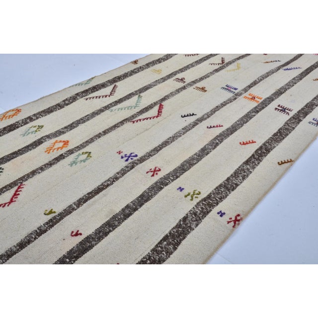 Rug & Kilim 1960s Modern Anatolian Handmade Hemp Runner For Sale - Image 4 of 11