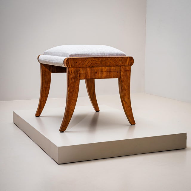 19th Century Pair of Biedermeier Stools in Ash, 19th Century For Sale - Image 5 of 7