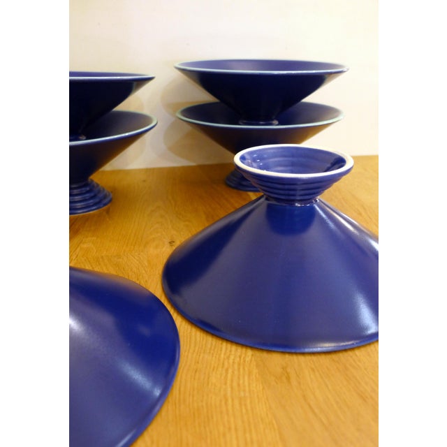 Blue Dessert Bowls in Matte Cobalt Blue Earthenware, 1950s, Set of 6 For Sale - Image 8 of 12