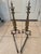 Antique Solid Brass Fireplace Andirons/ Firedogs Pair (2) For Sale - Image 10 of 12