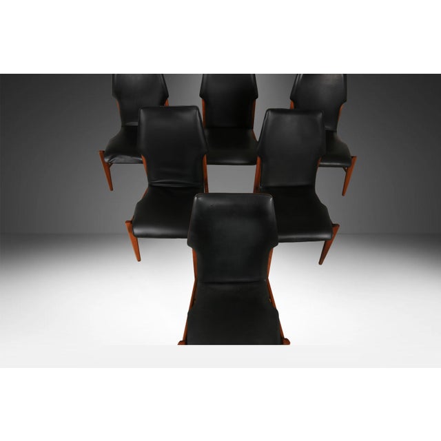 Mid-Century Modern Mid Century Sculpted High Back Dining Chairs Lane First Edition Set of 6 For Sale - Image 3 of 12