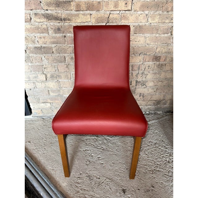 Grand Rapids Chair Company Red Leather Chair For Sale - Image 12 of 12
