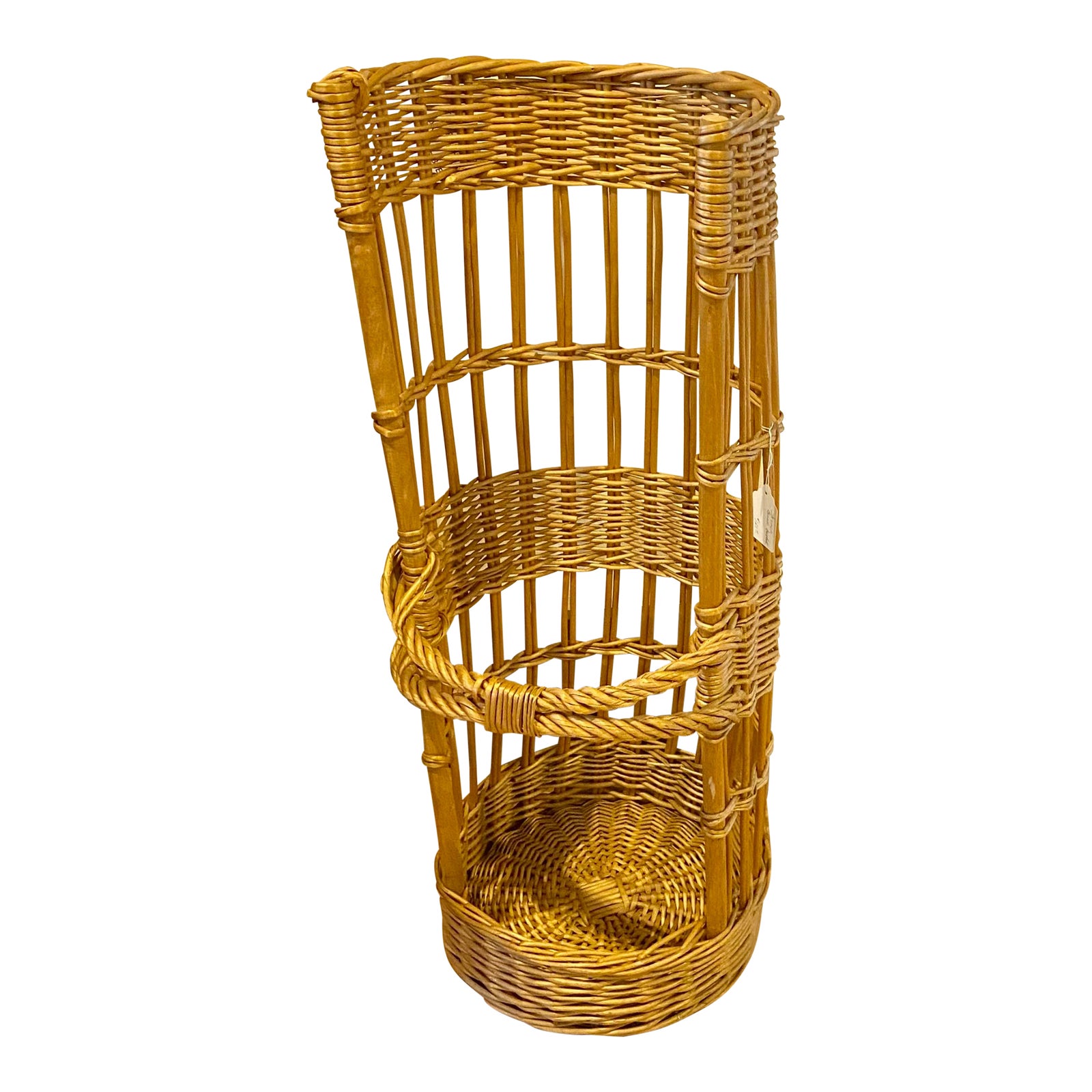 2000s French Wicker Bread Basket Purchased in France Chairish