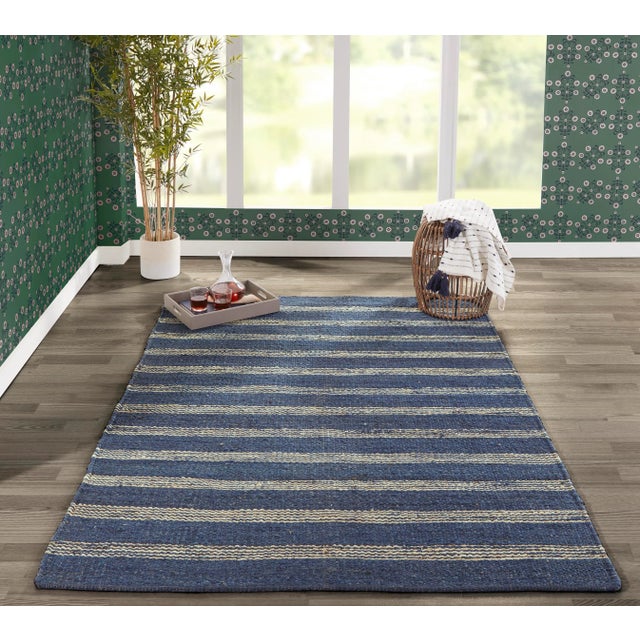 Textile Novogratz Montauk Navy Hand Woven Area Rug 5' X 7' For Sale - Image 7 of 7