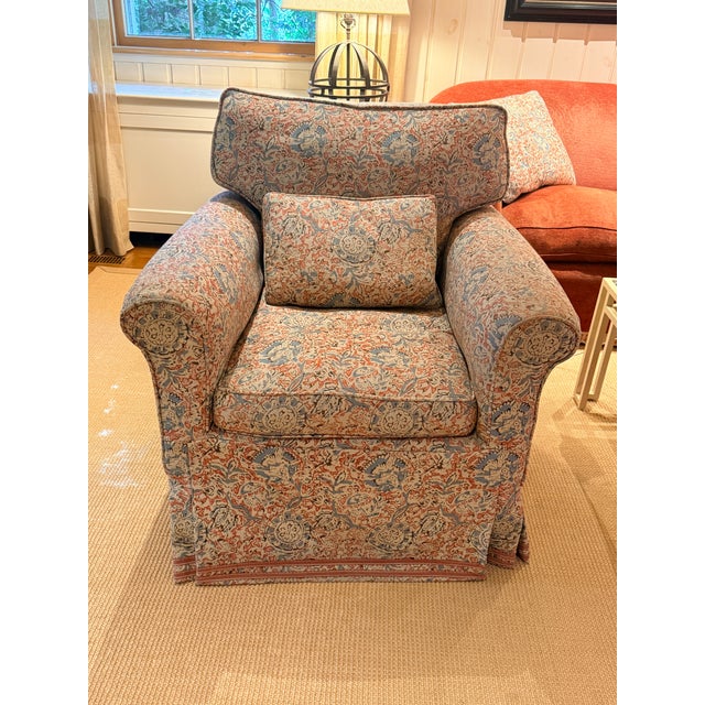 Pair of Swivel Chairs in Vintage Ralph Lauren Block Print For Sale - Image 13 of 13