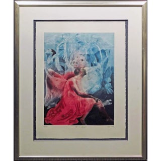 G H Rothe Black Angel 1987 Hand Signed Mezzotint Art Ballet Dancers Framed #96 For Sale