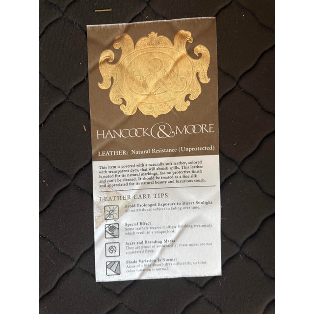 Mid-Century Modern Hancock & Moore Leather Sleeper Sofa With Rich Patina For Sale - Image 3 of 3