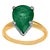 3 Carat Pear Cut Natural Emerald Ring 14 Karat Yellow & White Gold For Sale - Image 4 of 8
