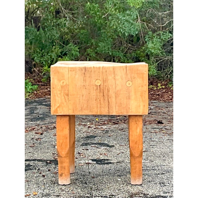 Vintage Boho Butcher Block For Sale - Image 9 of 11