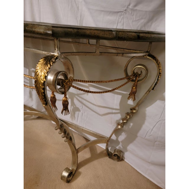 Maitland Smith Marble Regency Style Sofa Table For Sale - Image 12 of 13
