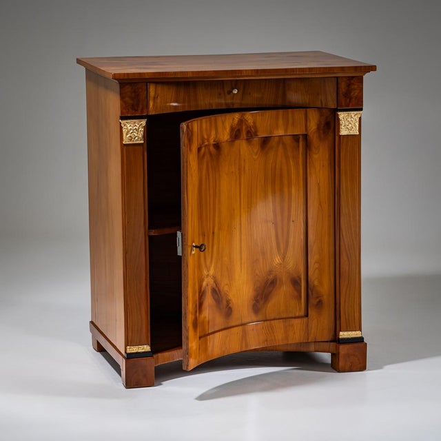 Biedermeier Demi-Cabinet with Pilasters, 1820 For Sale - Image 4 of 14
