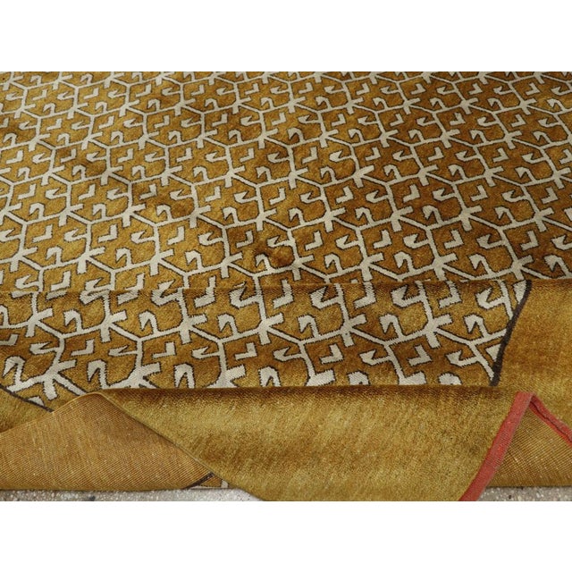 Galerie Shabab Collection Mid-20th Century Turkish Anatolian Square Carpet For Sale - Image 9 of 10