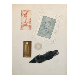 Zvi MilshteinPortraits Erotic Vignettes French Israeli Surrealist Aquatint Etching Le Colonel, c.1960s