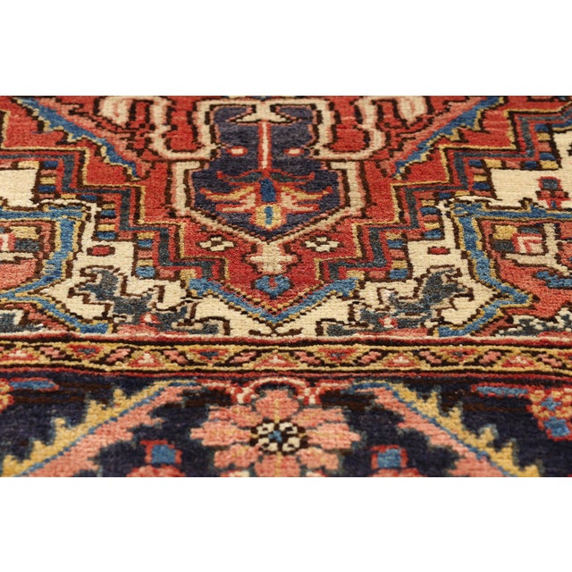 Mid 20th Century Vintage Persian Heriz Rug, 02'08 X 04'04 For Sale - Image 5 of 10