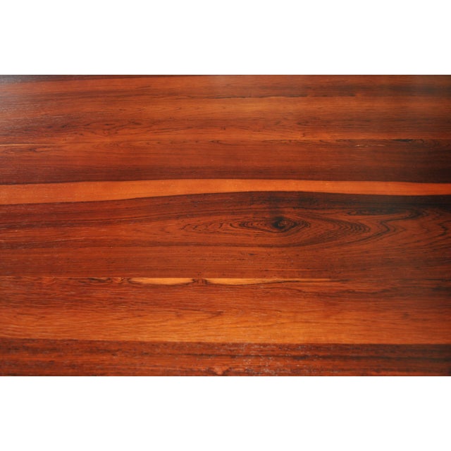 Wood Pieff Rosewood & Chrome Table Desk For Sale - Image 7 of 9
